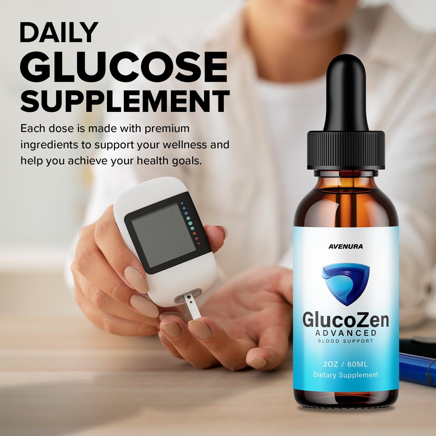 (5 Pack) GlucoZen Liquid Drops – Gluco Zen Drops Extra Strength Natural Blend