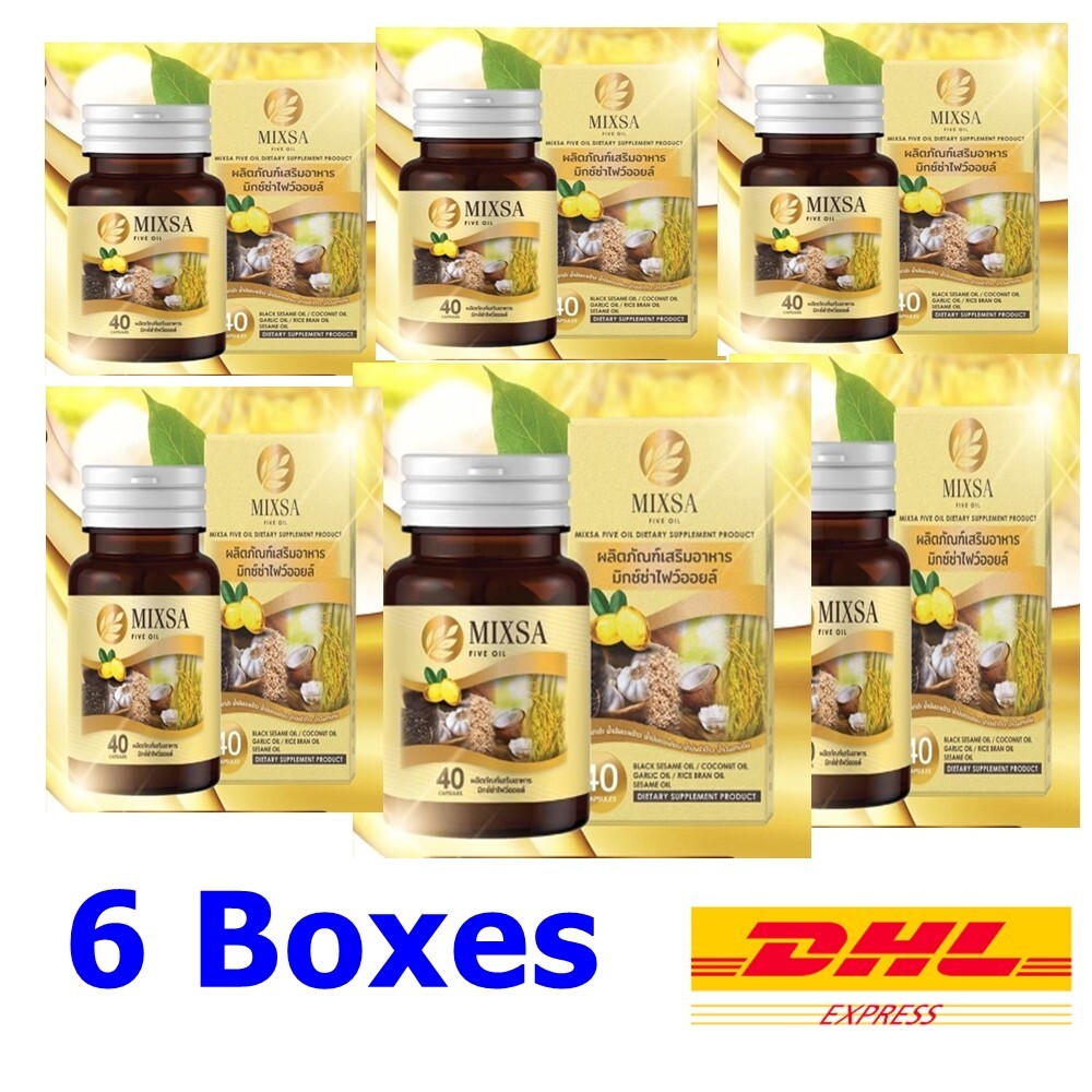 6 X MIXSA FIVE Oils 5 Natural Stimulate Metabolism Nourishing Bone Sleep Brain