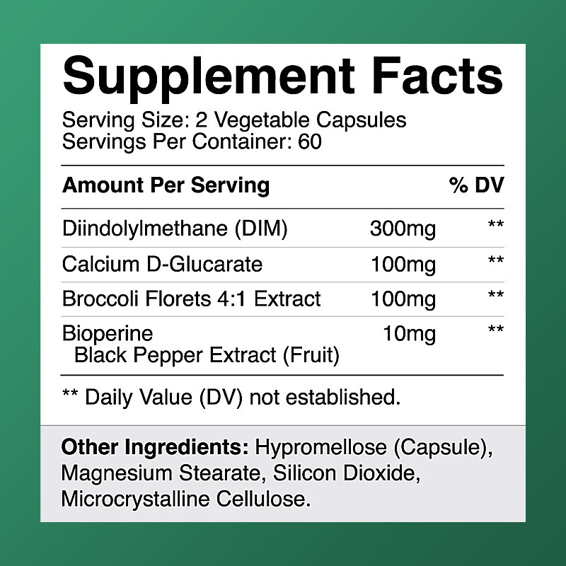 DIM Complex, With Bioperine, Premium Hormonal Support Formula For Men & Women