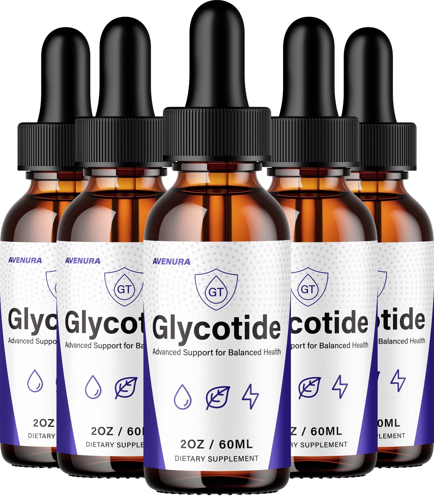 (5 Pack) Glycotide Liquid Drops – Glyco Tide Advanced Formula Blood Support