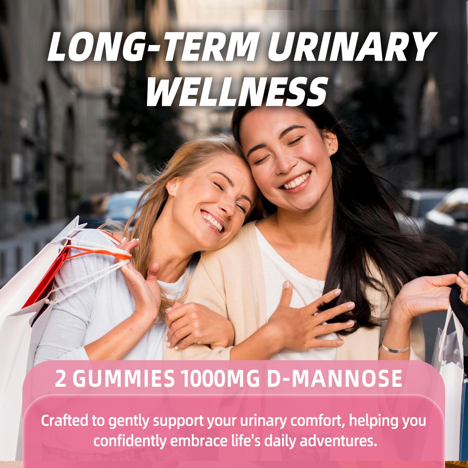 Joywiit D-Mannose Gummies 2000mg with Cranberry 500mg & 120 Count (Pack of 1)