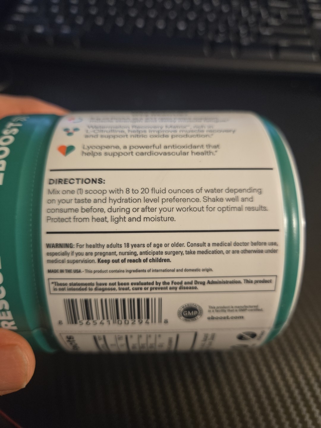 Eboost Rescue BCAA Recovery Matrix Watermelon – 20 Servings | 2500mg L-Leucine