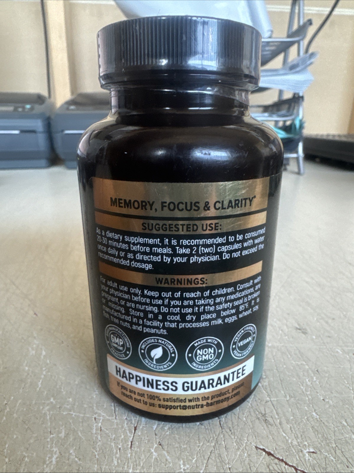Nutra Harmony Lion’s Mane Supplement – 1200mg – 120 Capsules – EXP 6/27
