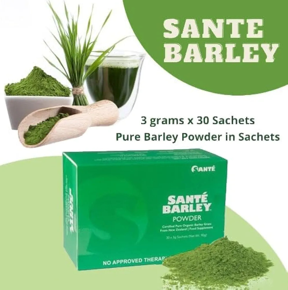Sante Barley New Zealand Organic Barley Grass Powder 30bags, Exp 12/27 Set of 2