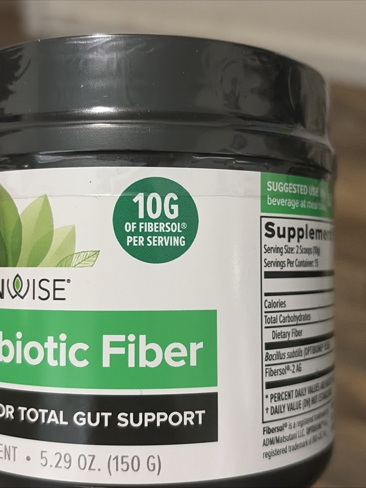 Zenwise Daily Prebiotic Fiber + Probiotics Powder Digestive Support 5.29 oz
