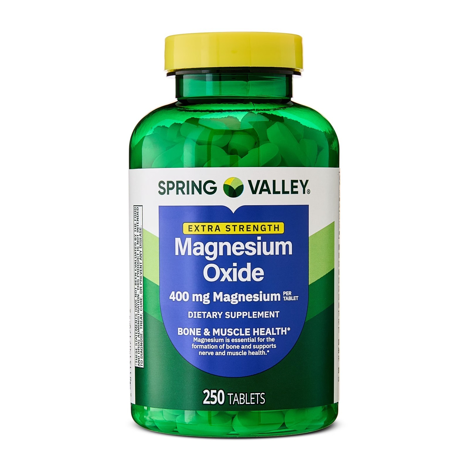 Spring Valley Magnesium Tablets 400 mg for Bone , Muscle Health, 250 Count.