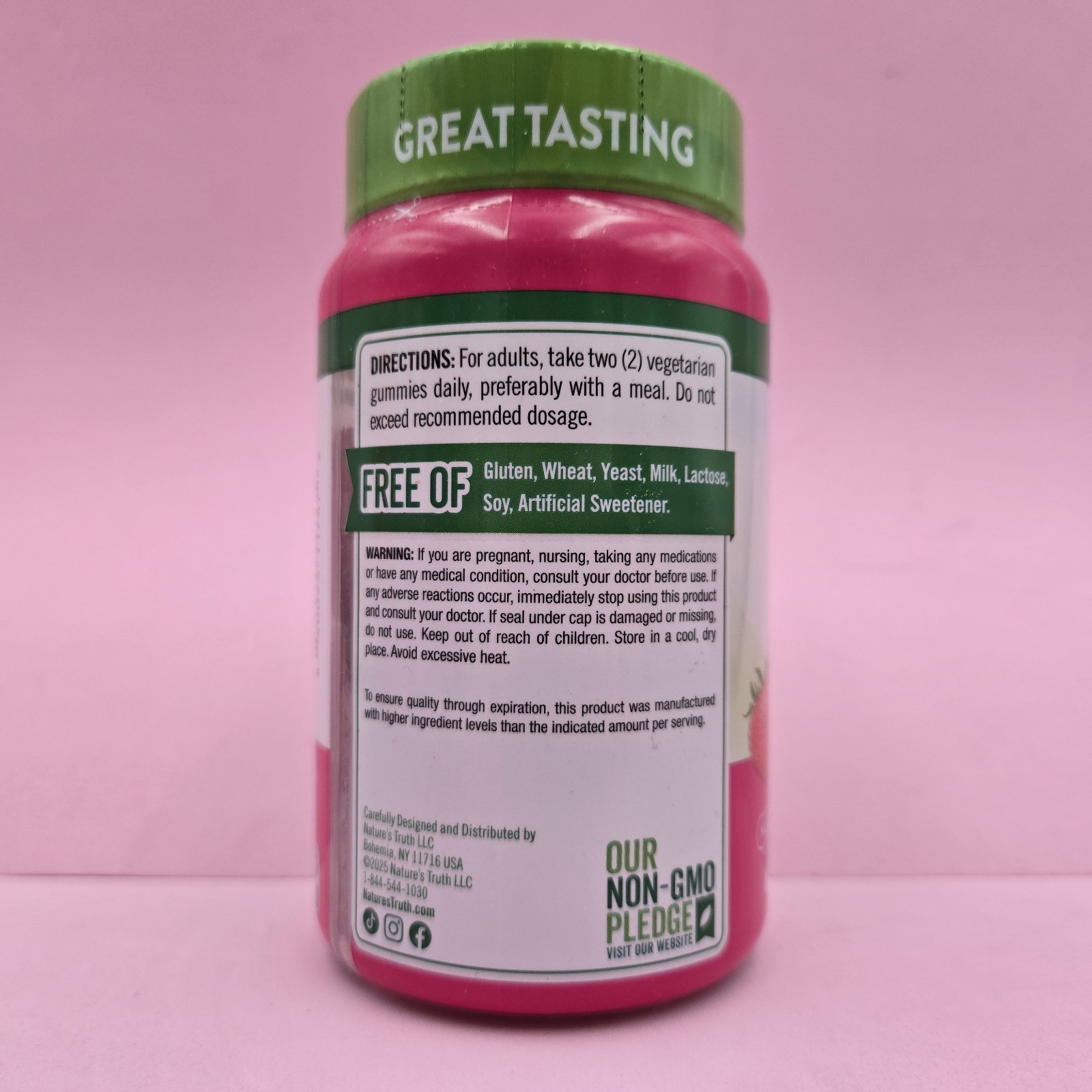 Nature’s Truth Essential B3+ B12 Gummies Strawberry Non-GMO 60ct BUY MORE & SAVE