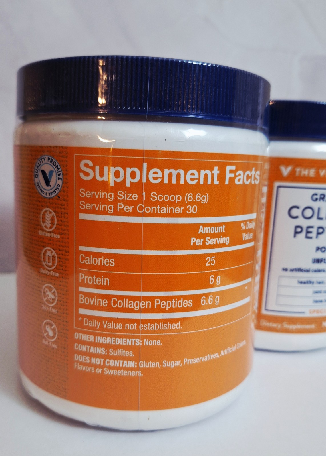 Grass-fed Collagen Peptides, Unflavored Powder, 2 Tubs, 30 Servings, 09/2027✨️