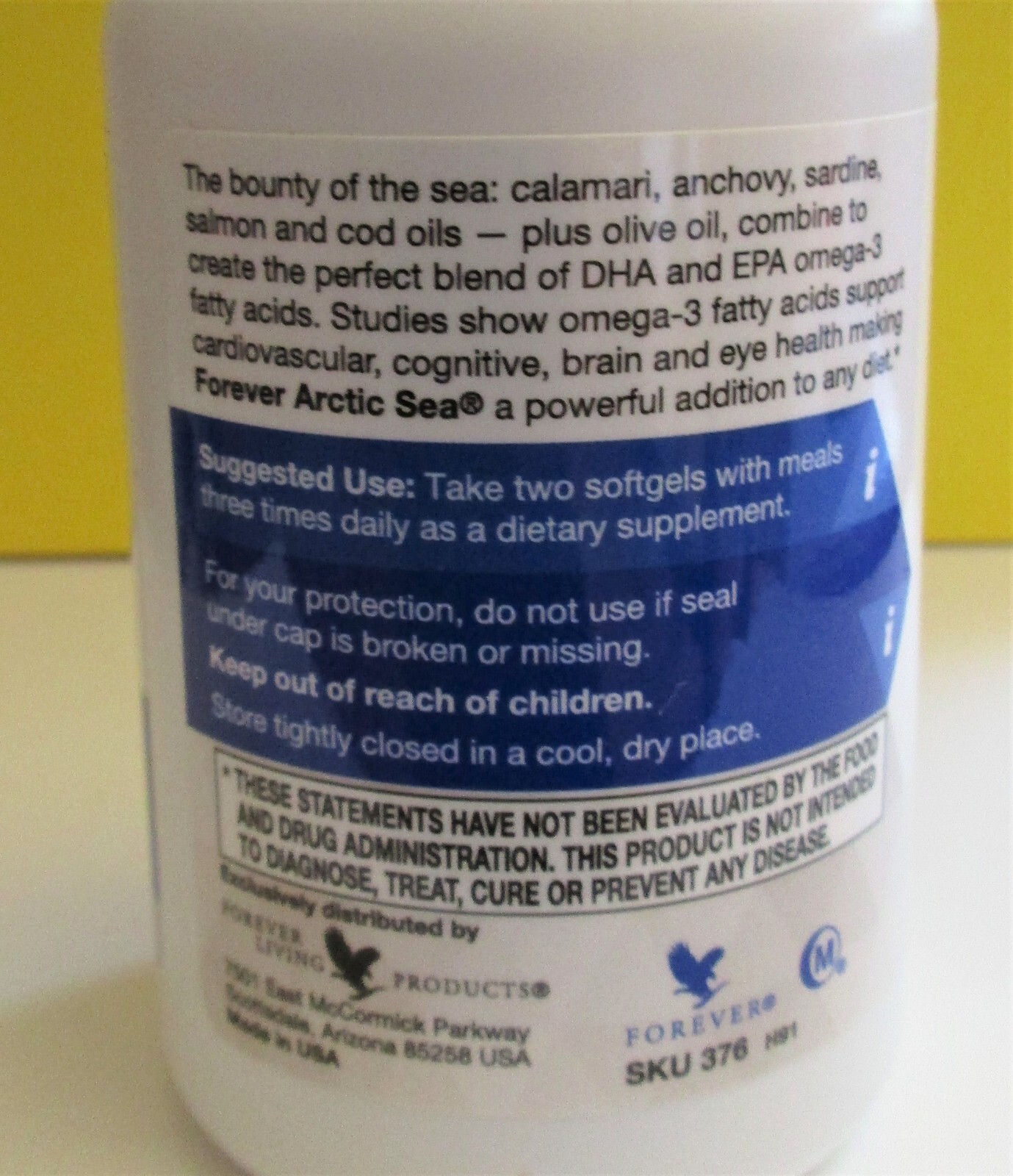 Forever Arctic Sea Omega-3 Fatty Acids Eye/Joint/Heart/Brain Health EPA Exp 5/27