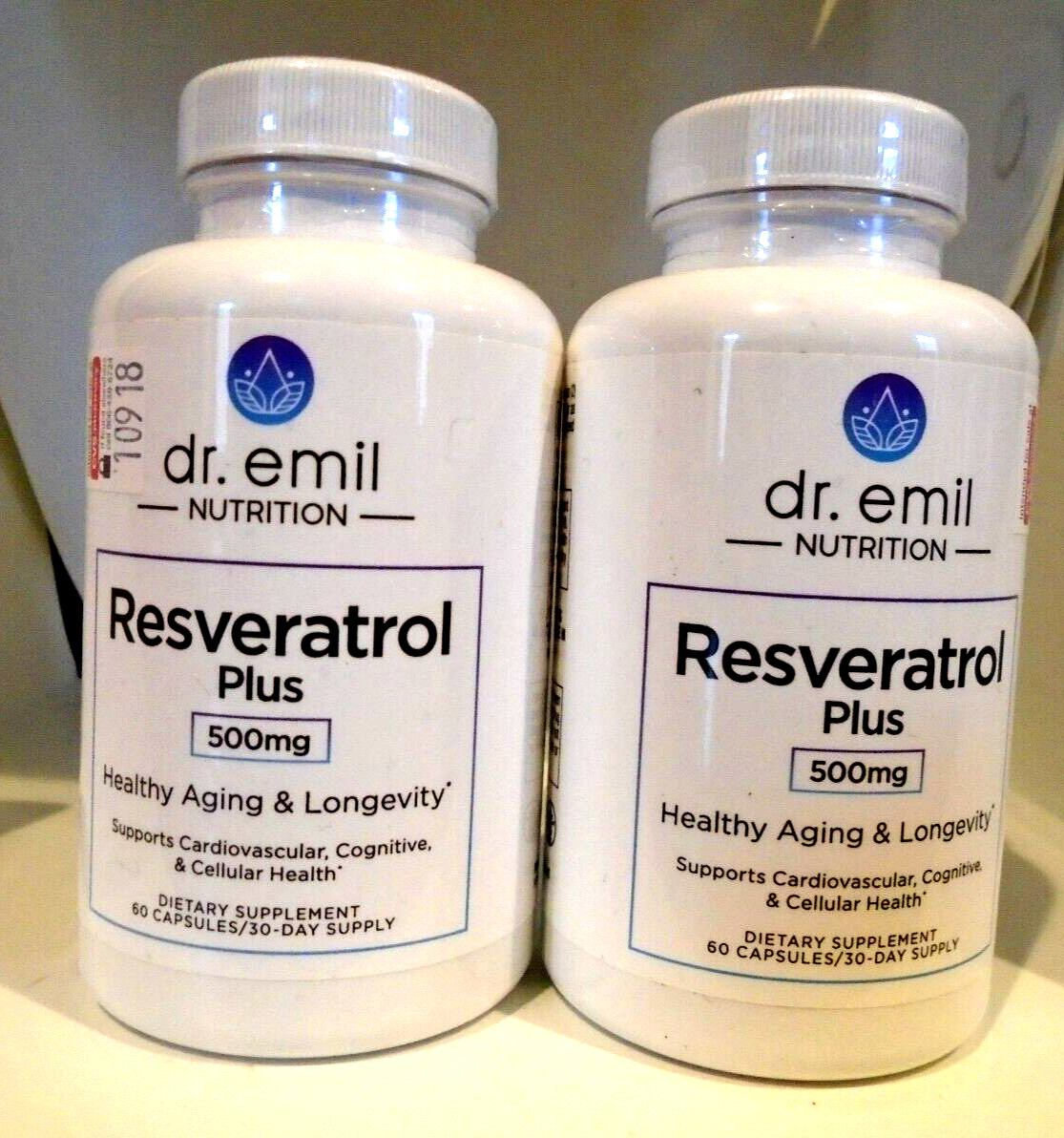 Dr. Emil Resveratrol Plus Dietary Supplement – 500 mg – 60 Capsules 2- Bottles