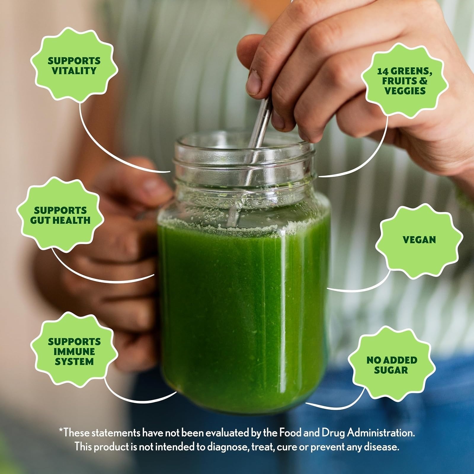 Amazing Grass Super Greens Powder – Organic Smoothie Supplement – 30 Servings