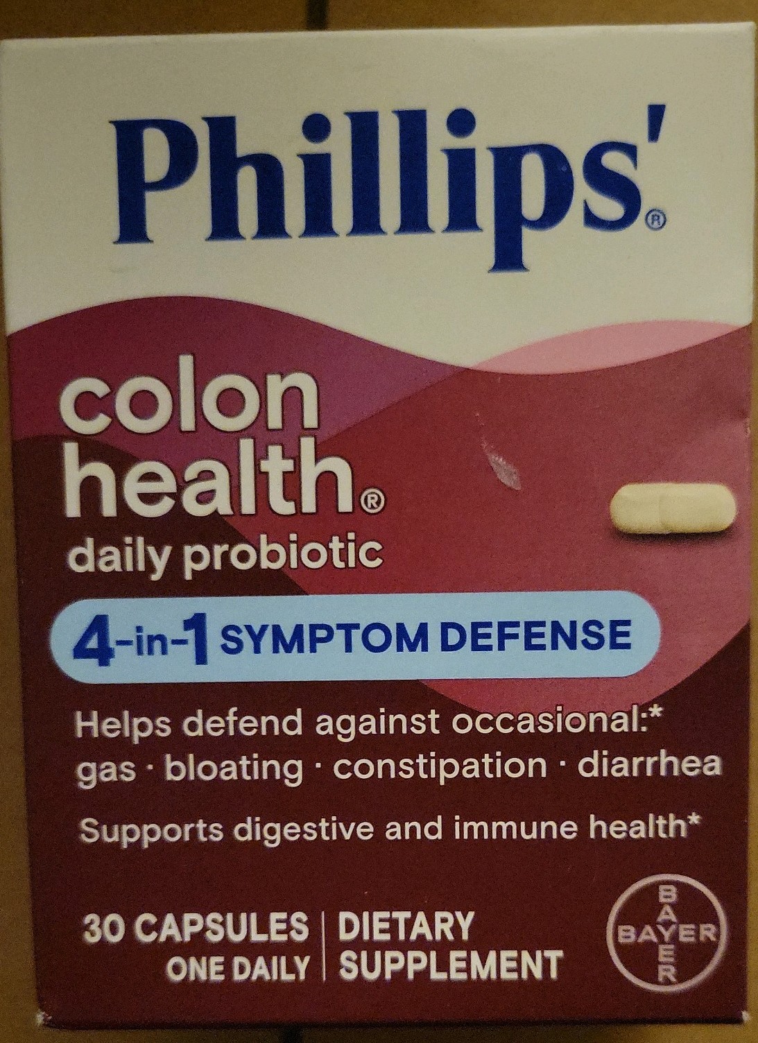 Phillips’ Colon Health Daily Probiotic Dietary Supplement (Pack of 30 Capsules)