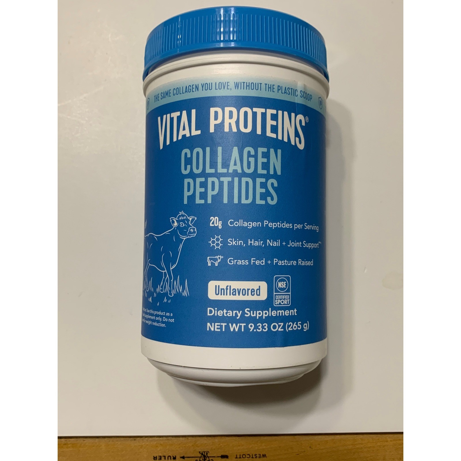 NWT Vital Proteins Collagen Peptides Unflavored Powder 9.33oz Grass Fed