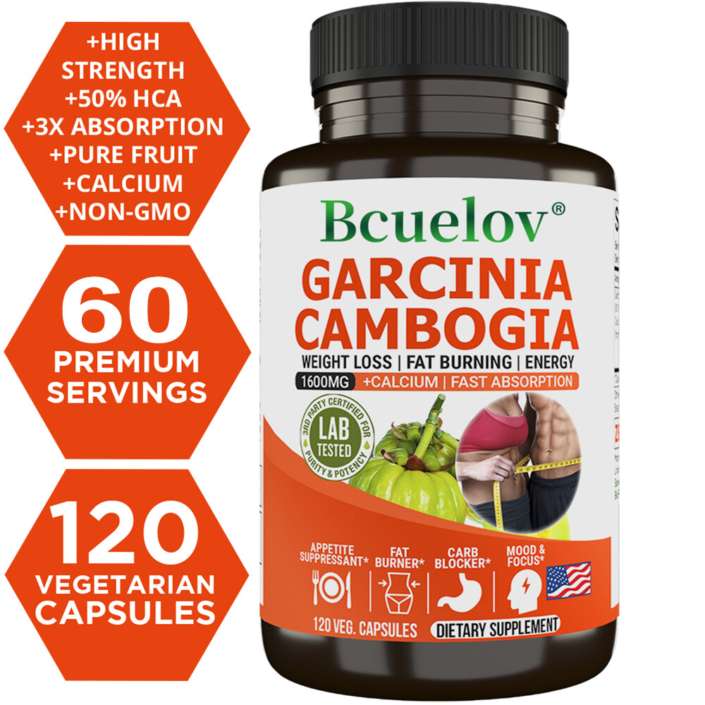 GARCINIA CAMBOGIA 1600mg 50% HCA Extract Weight Loss Capsules – Fat Burner
