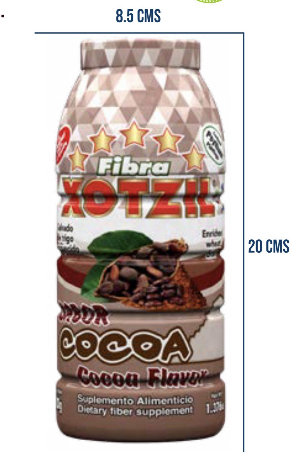 Xotzil Fiber Cocoa Flavor 620 G Each 2 Pack Brand New
