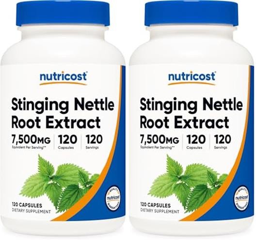 Nutricost Stinging Nettle Root Extract 7500mg Equivalent, 120 Assorted Sizes