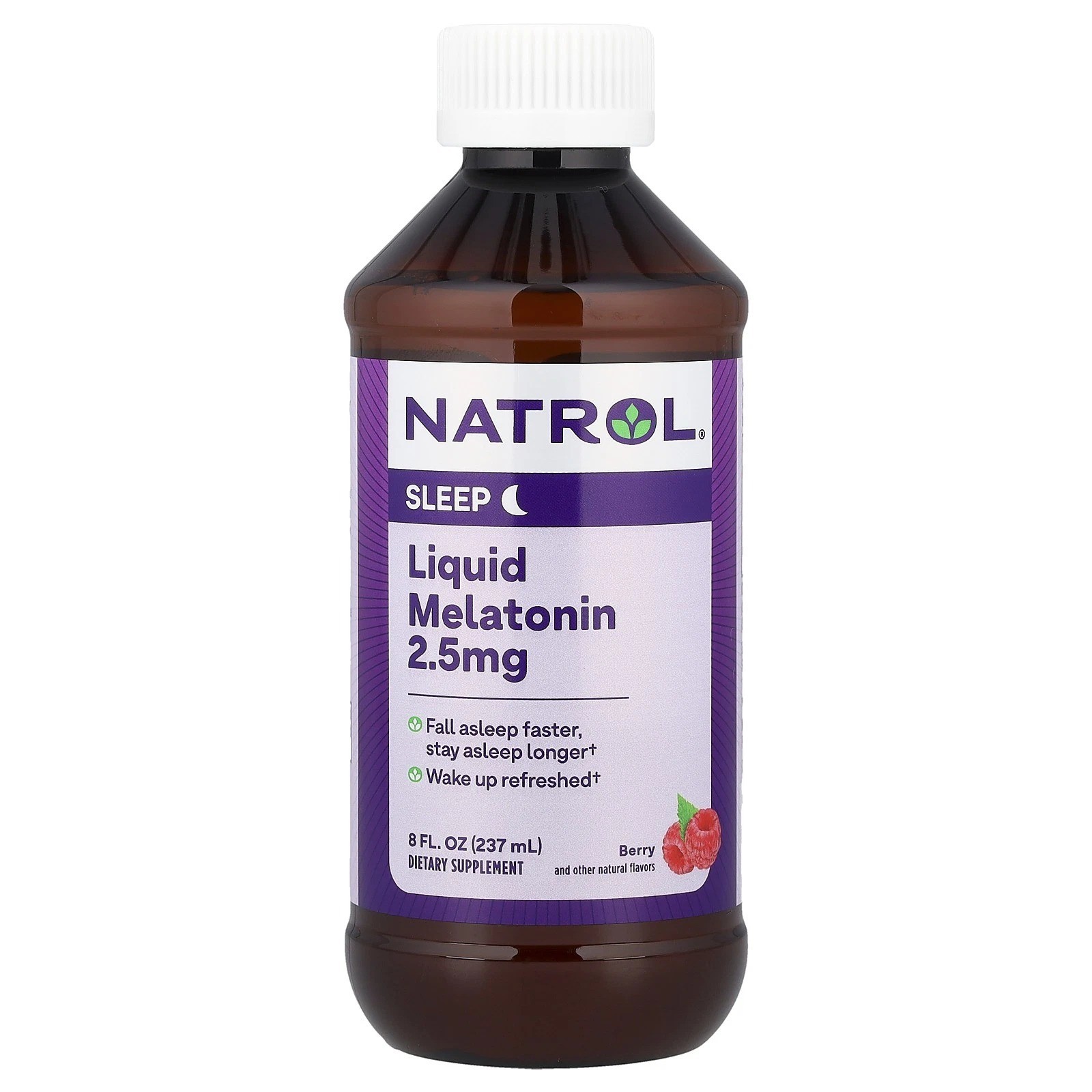 Natrol Liquid Melatonin Sleep (2.5mg) Berry 8 fl.oz (Pack of 2) EXP: 01/27