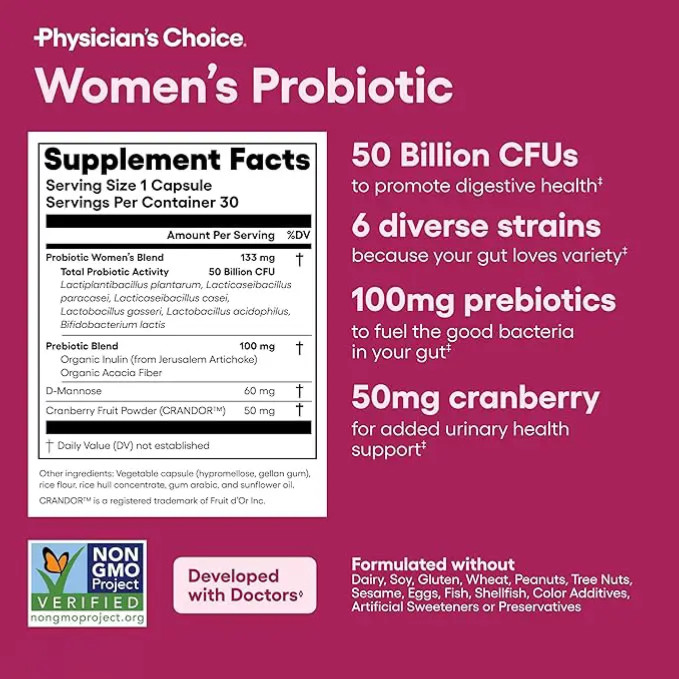 Tarmya’s Probiotics for Women – PH Balance, Digestive, UT, & Feminine Health