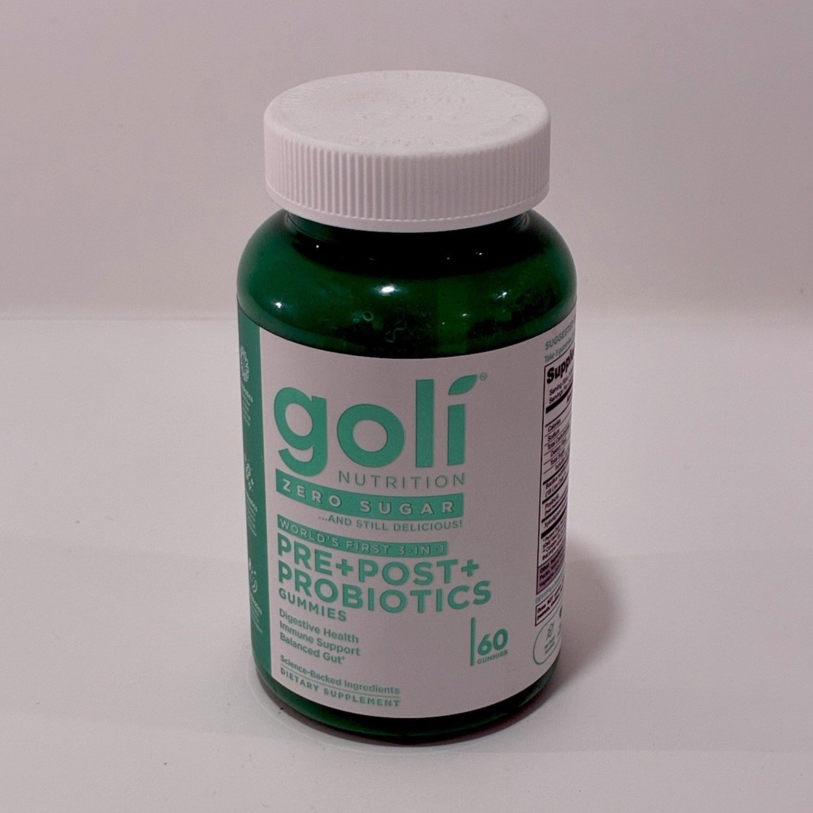 Goli Nutrition Apple Cider Vinegar Gummy Zero sugar, Pre/Post Workout Probiotic
