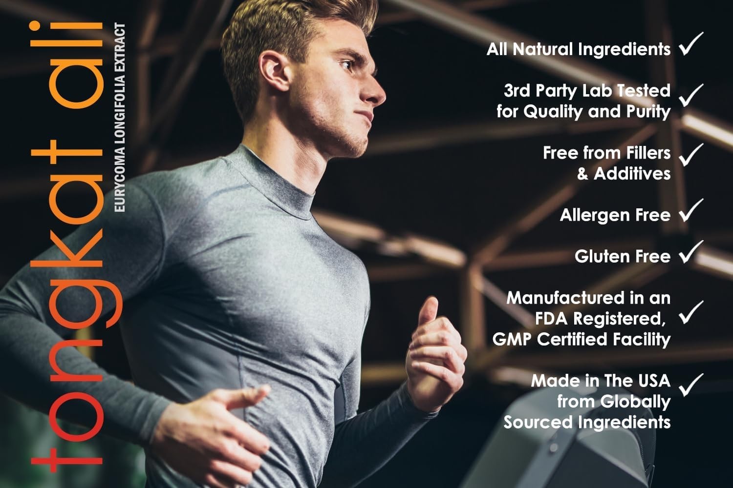 Tongkat extract – vhnutrition 1200mg- Supplement for adult men, 60 caps
