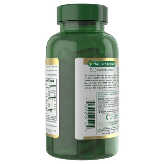 Nature’s Bounty Fish Oil 1400 mg, 130 Coated Softgels Heart & Vascular Health