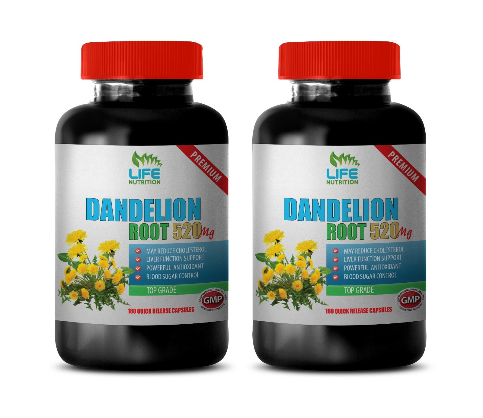diuretic capsules – DANDELION ROOT 520MG – dandelion leaf 2B