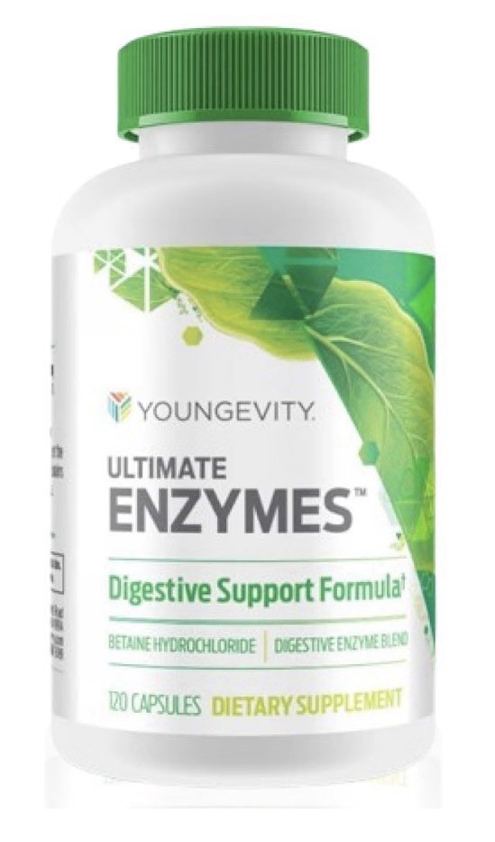 Youngevity Ultimate Enzymes Digestive Support Formula Gas Bloating Relief 120cap