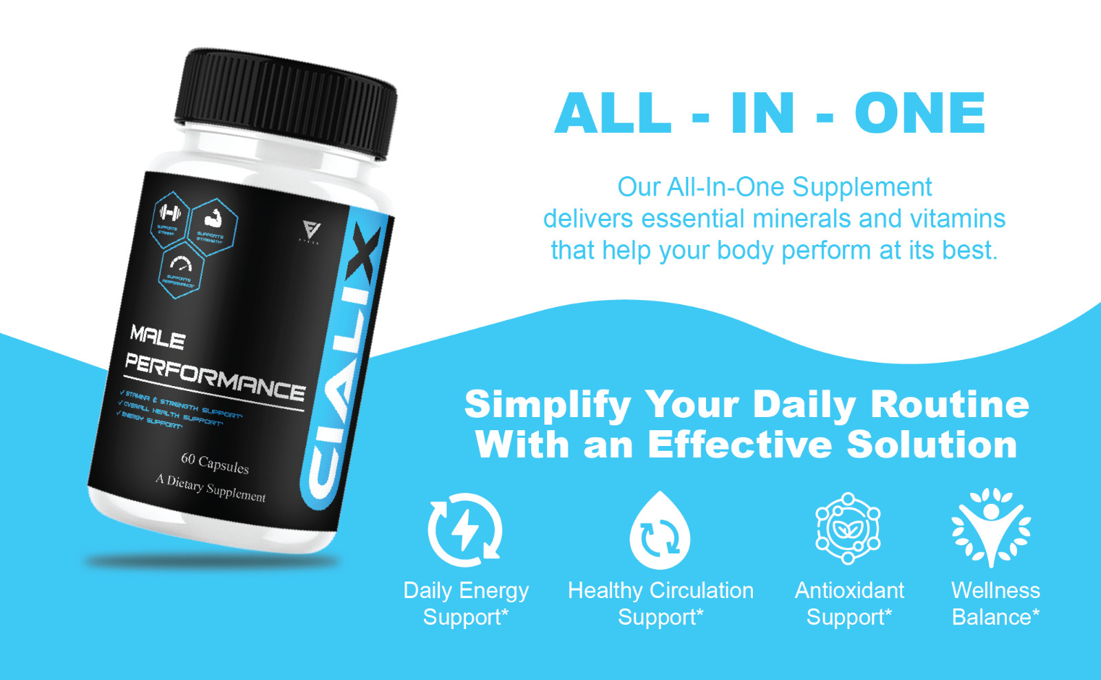 Cialix Premium Performance Supplement, Cialixs Advanced (60 Capsules)