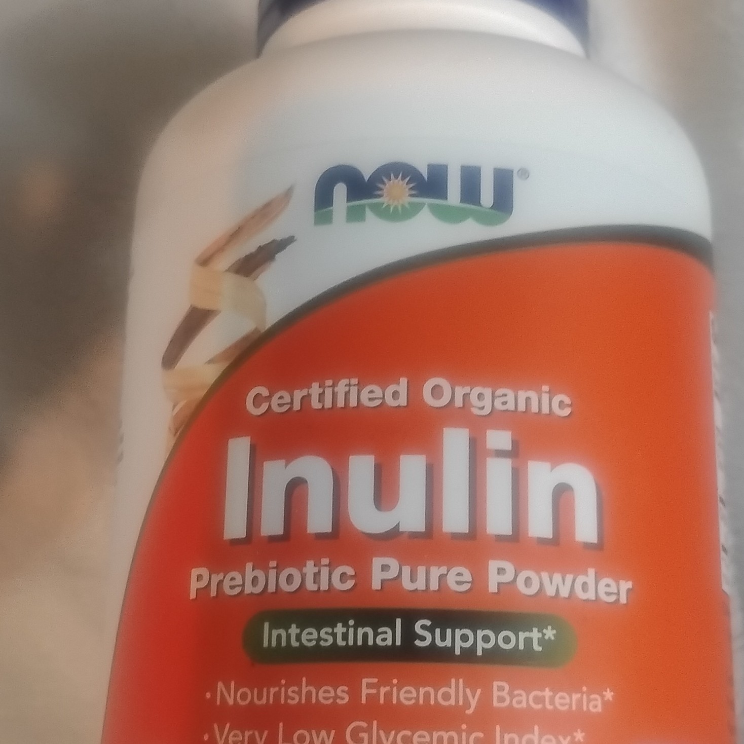 NOW Foods Organic Inulin Prebiotic Powder Intestinal Support USDA Organic 1 lb