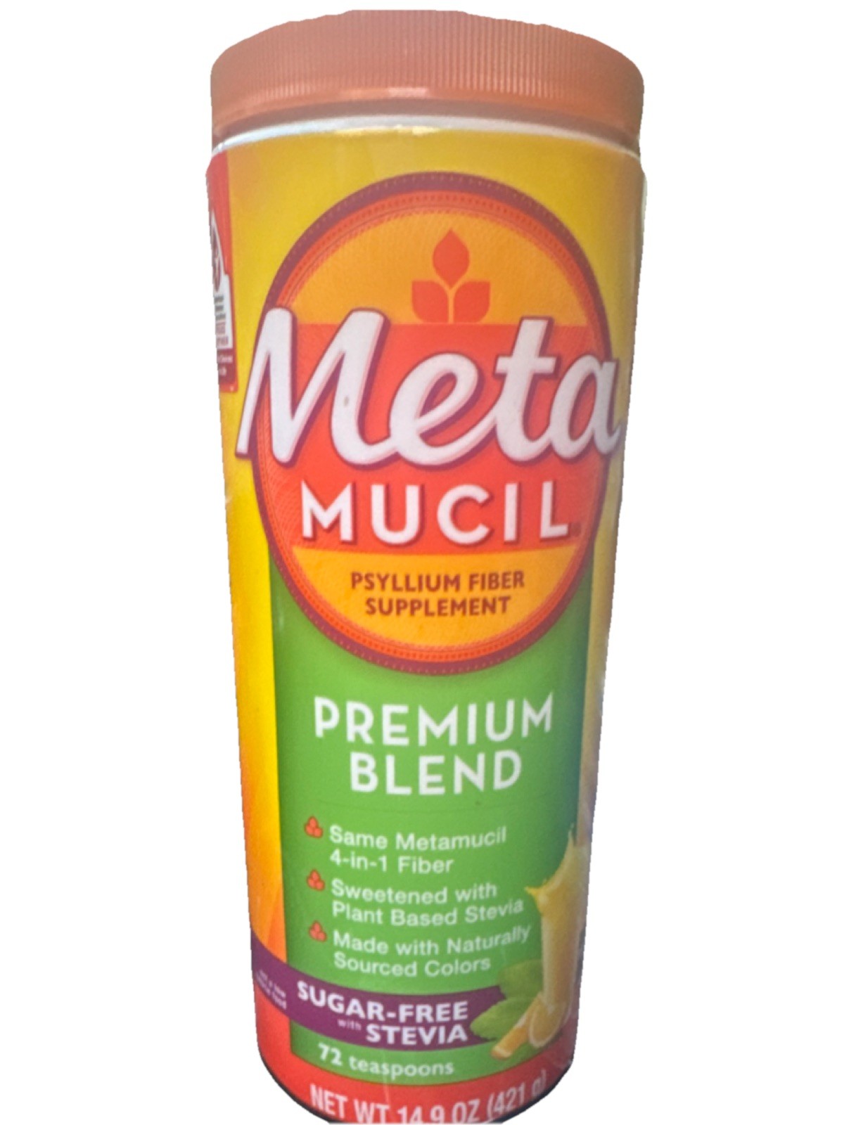 Metamucil Psyllium Husk Powder Sugar-Free Gluten Free 14.9 oz Digestive Support