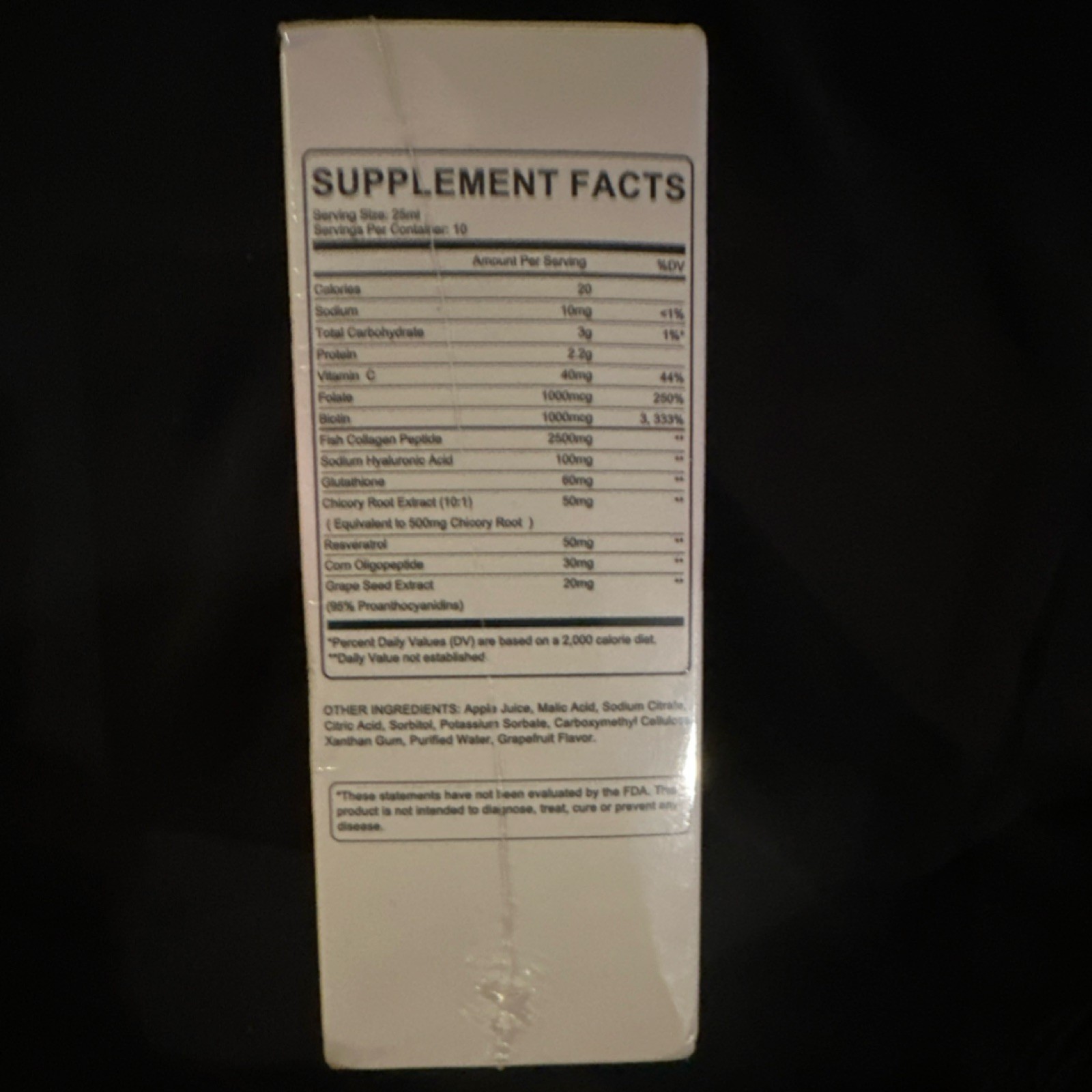 Green People Collagen Drink 2500mg Marine Collagen Biotin Grapefruit 10 Bottles