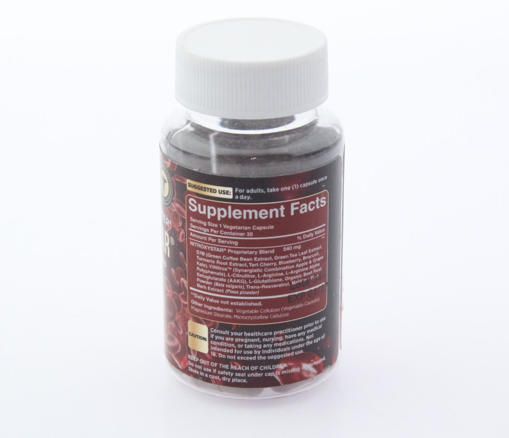 NEW QualityStar NITROXYSTAR Nitric Oxide Booster 30-CAPS For Healthy Blood Flow