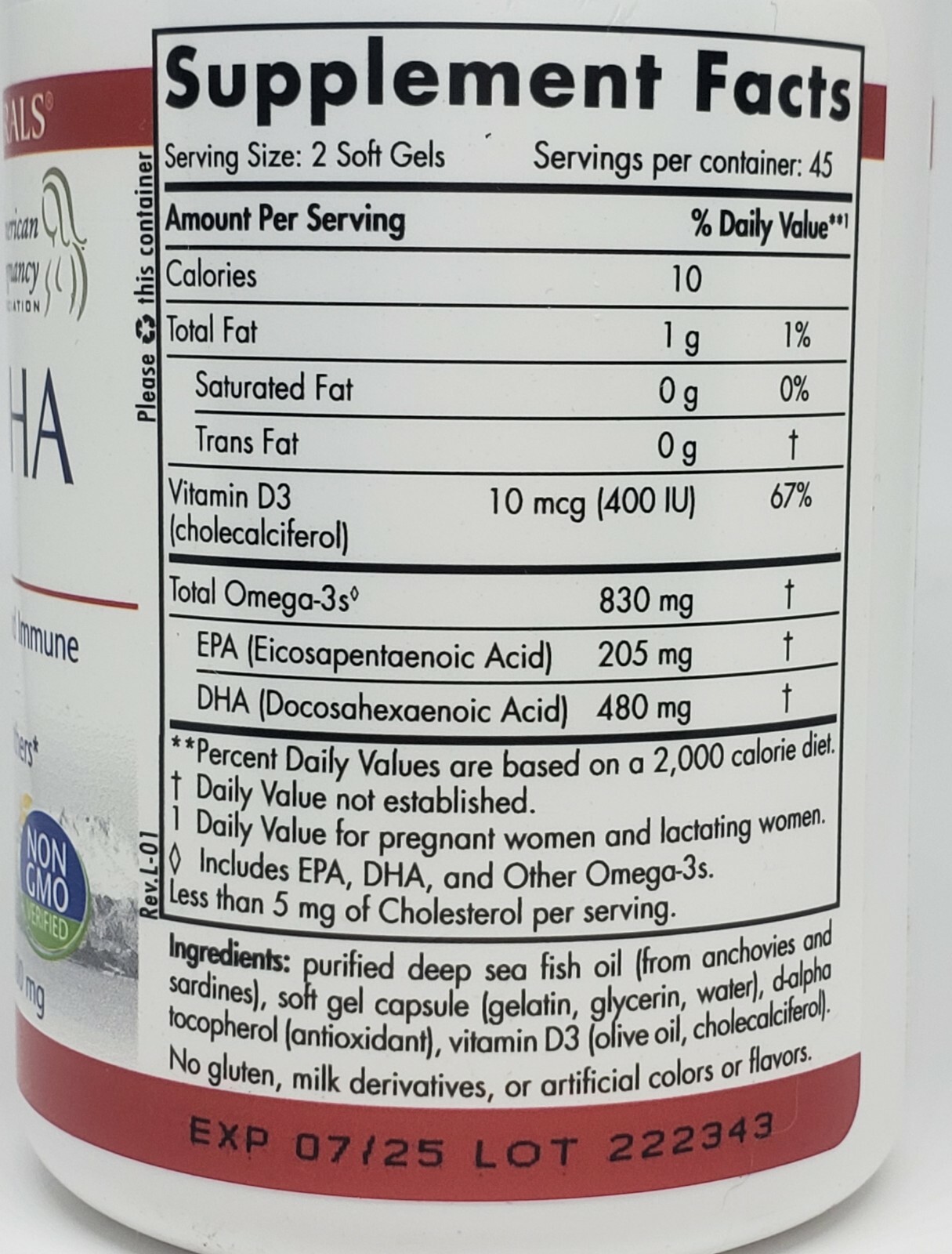 Nordic Naturals PRENATAL DHA – 90 Ct 500mg Supports Brain Development *SEALED *