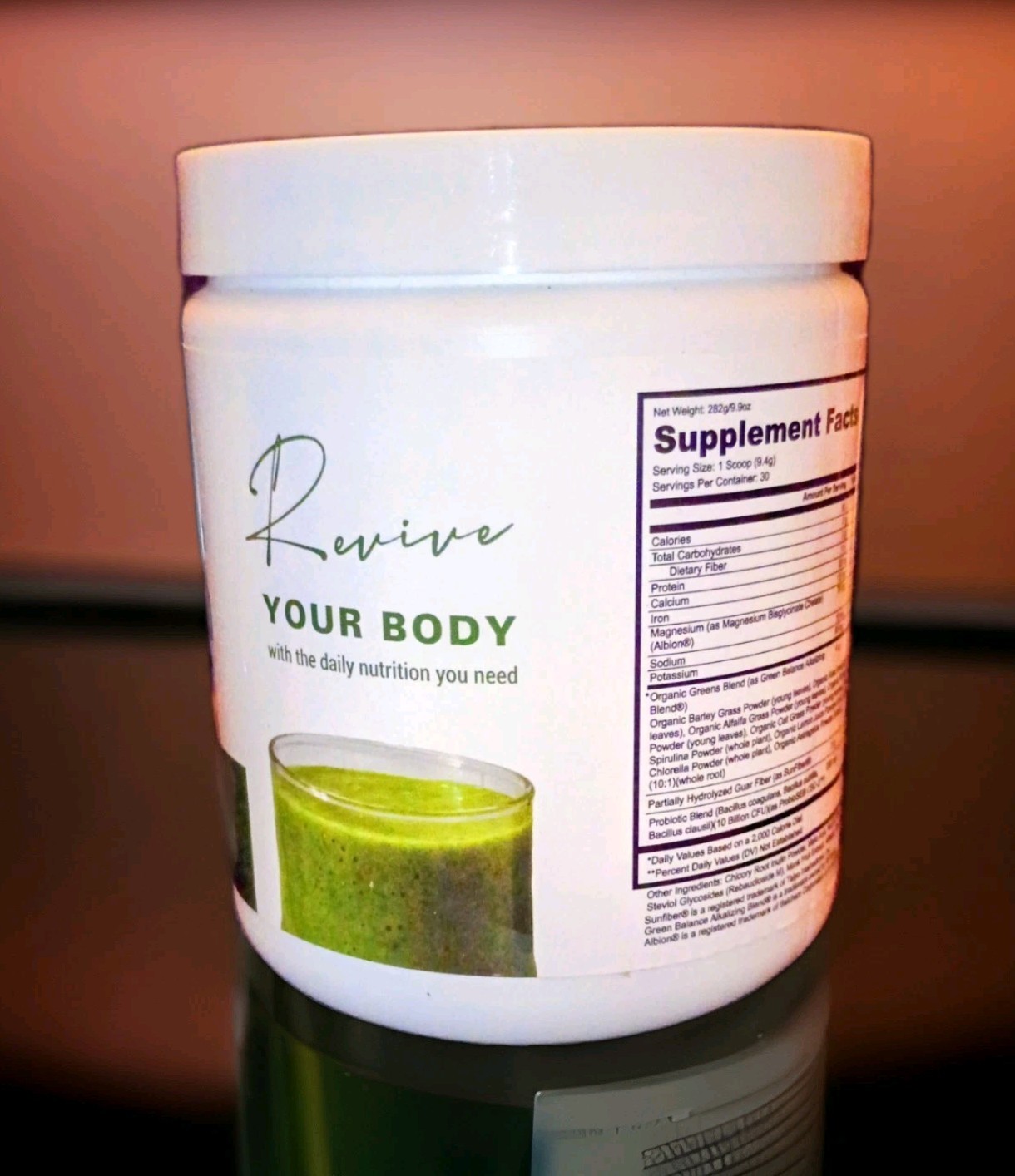 Living R3 Greens Powder +Probiotics Vegan Gluten-free Dietary Supplement 9.9 oz