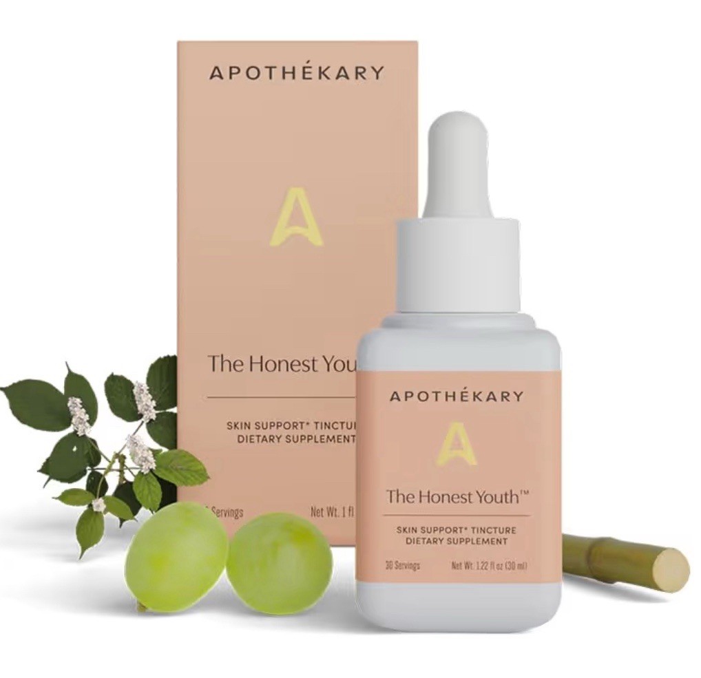 Apothékary The Honest Youth Collagen boosting Tincture 1.22 Oz. Exp 09/2027 New