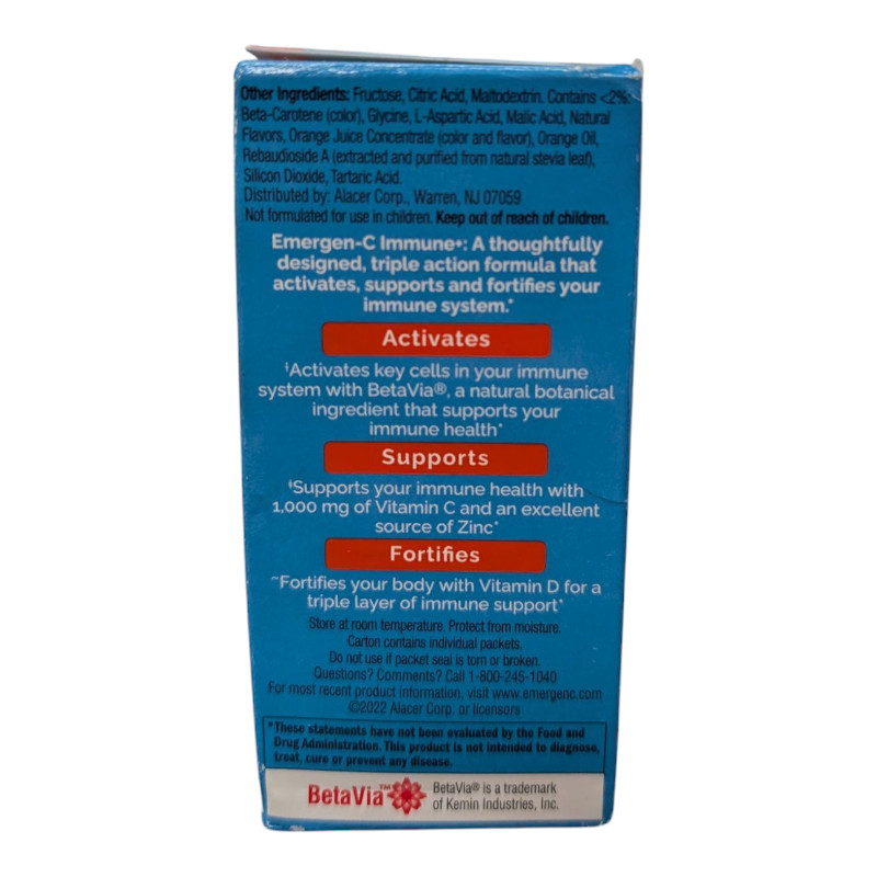 Emergen-C Immune+ 3-pc (Chewables, Orange Blast + Fizzy Drink Mix, Super Orange)