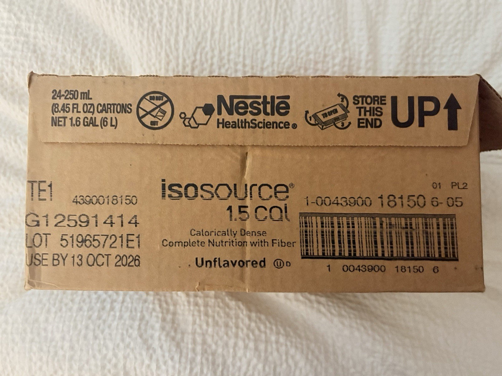 Nestle Isosource 1.5 Cal Tube Feeding Formula Unflavored | 250 mL x 24, 08/13/26