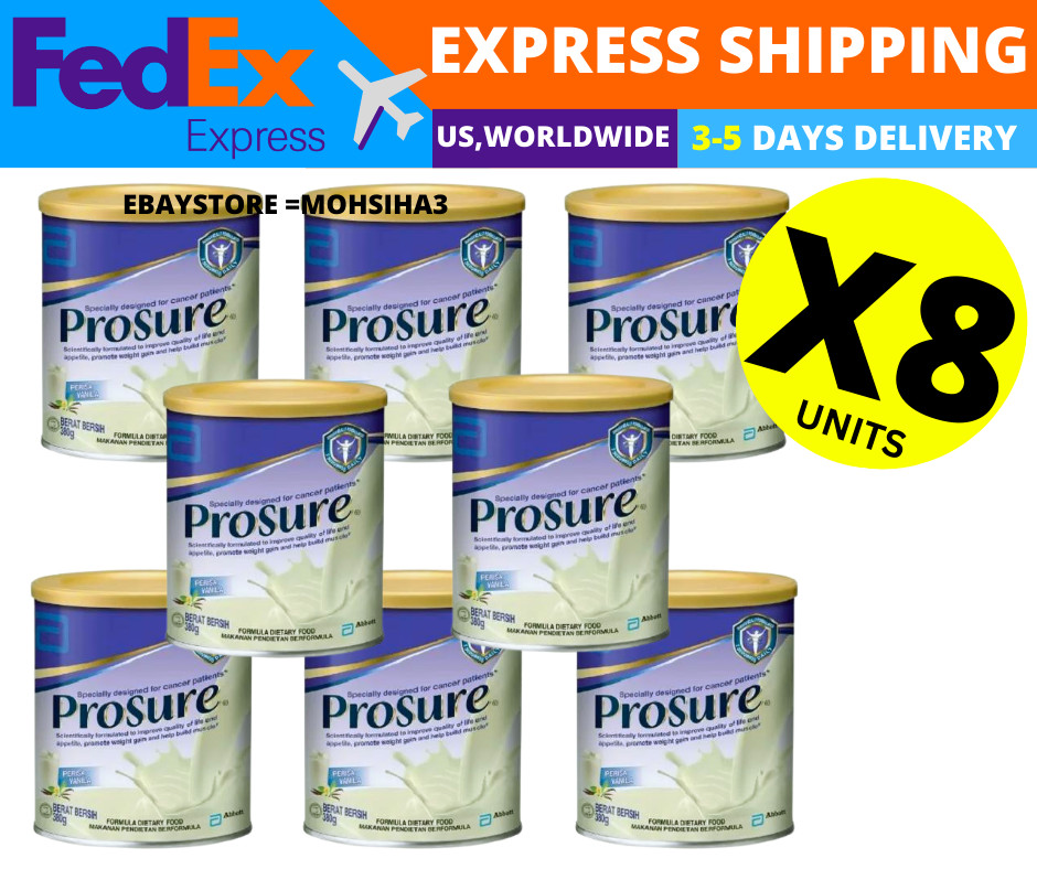 Pro Sure VANILLA MILK 380g Improve Appetite High Protein Prebiotic EPA X8