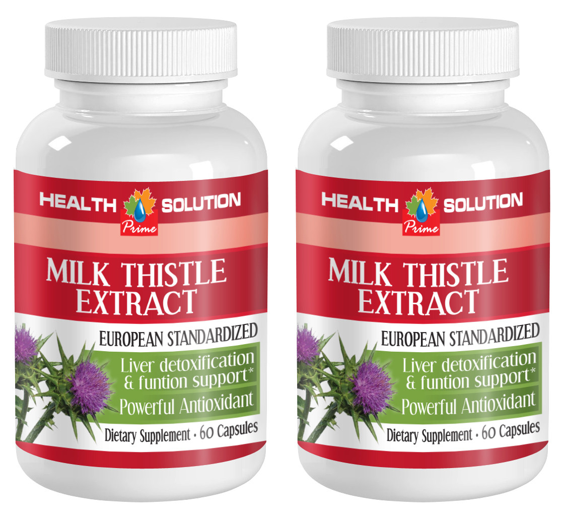Fat loss pills -MILK THISTLE EXTRACT- milk thistle silymarin – 2 Bottles