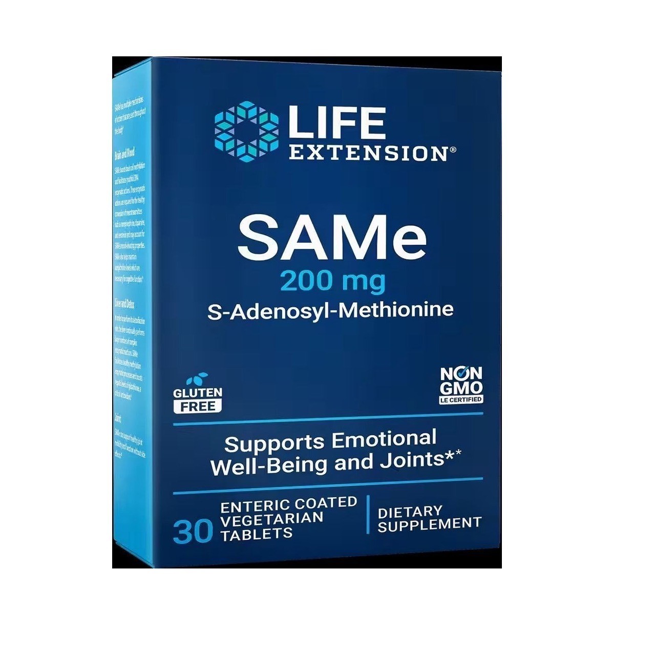 Life Extension SAMe 200 Mg 150 Tablets Gluten-Free Non-GMO Dietary Supplement