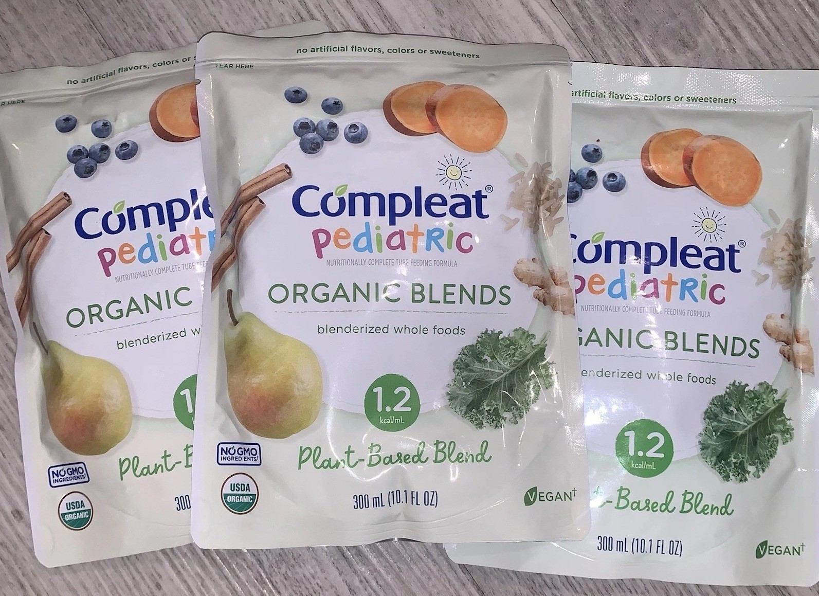 Compleat Pediatric Organic Blends Plant Base Blenderized Tube Feed – 1 Box of 33
