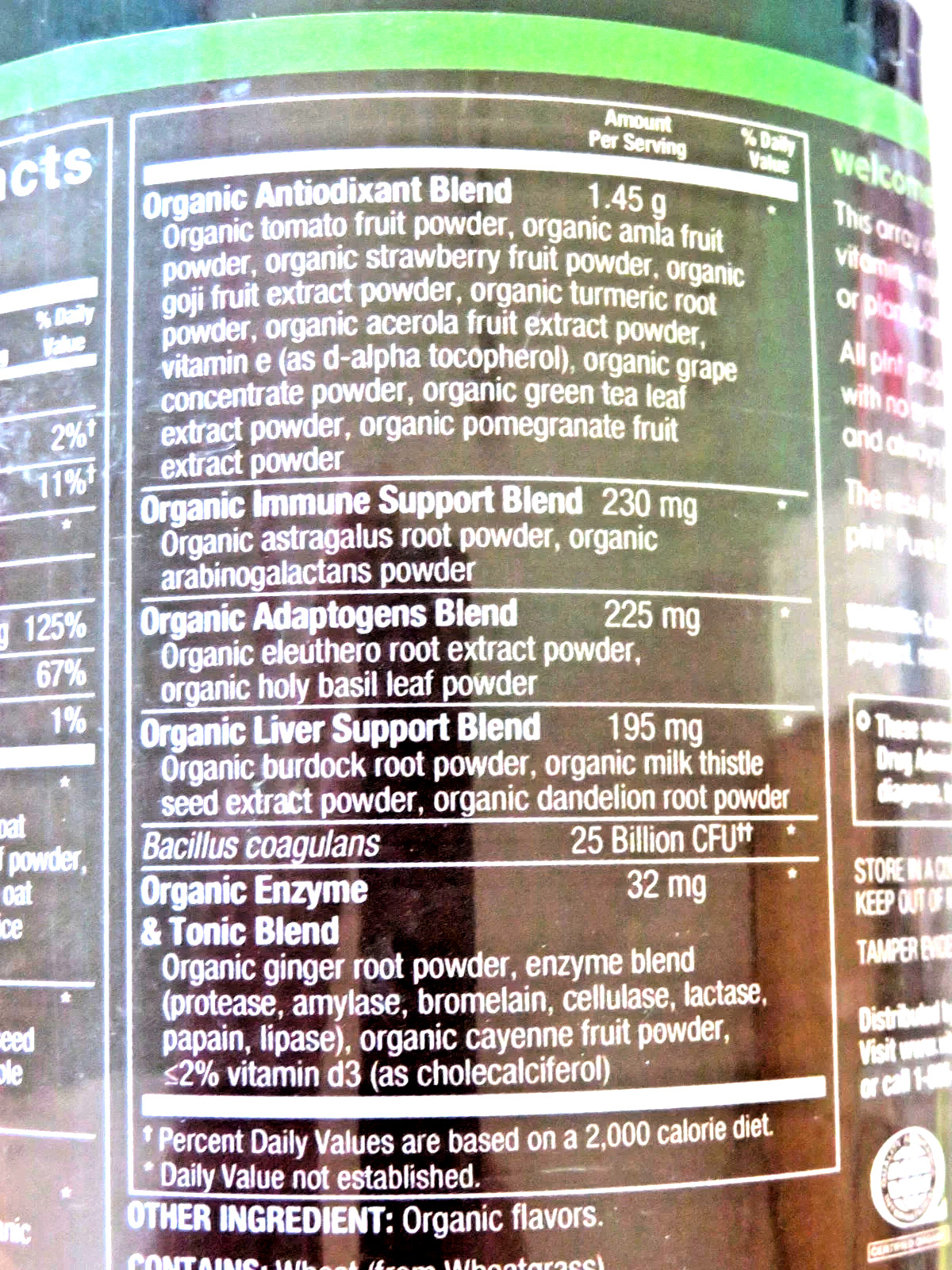 Plnt By Vitamin Shoppe Superfood Vital Greens 11.43 Oz Immune Digest Detox NEW