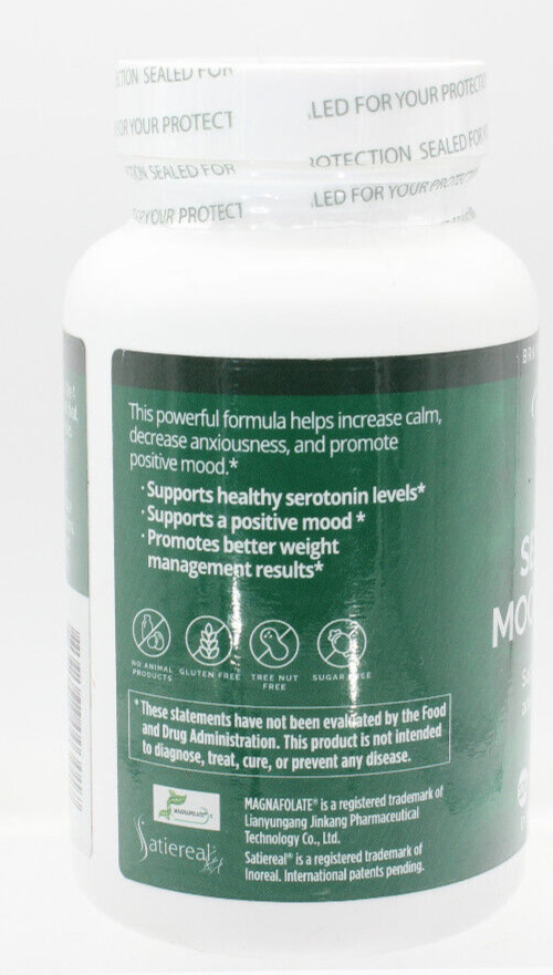 BrainMD Daniel Amen Serotonin Mood Support Supplement, 120 Vegan Capsules