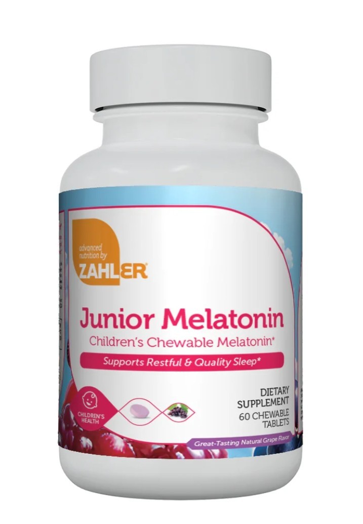 Zahler Junior Melatonin 1mg Children’s Chewable Tablets 60ct Natural Grape