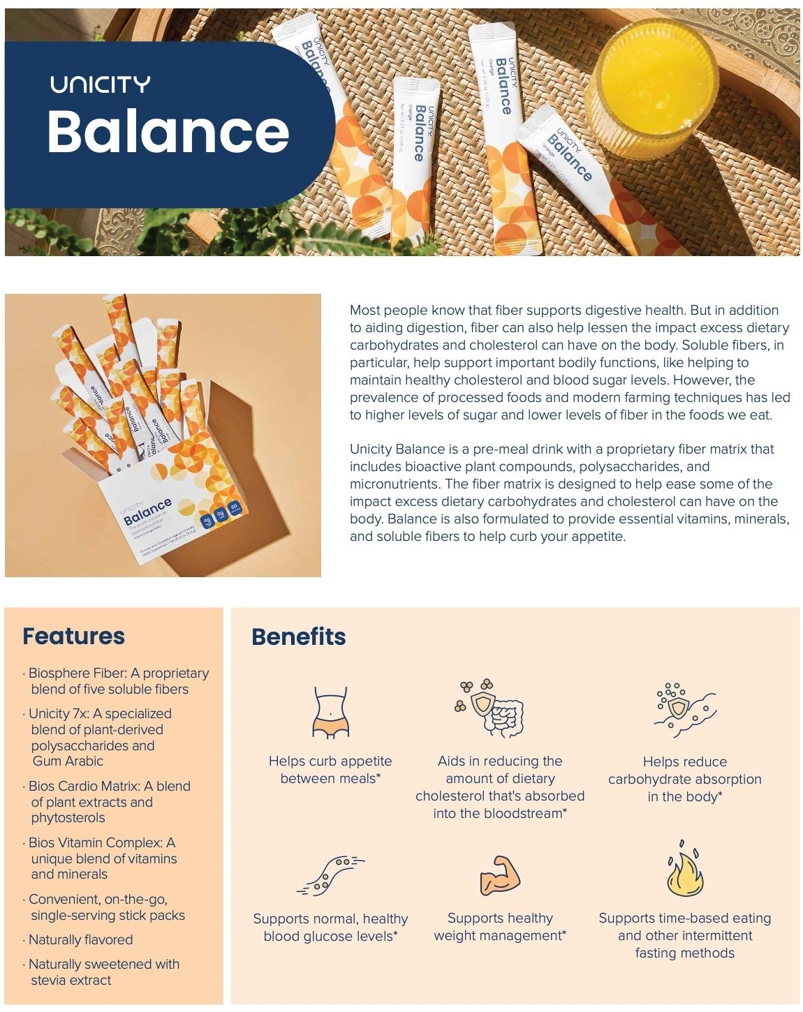Unicity Balance Orange Box of 30 Sachets – Exp 02/2027