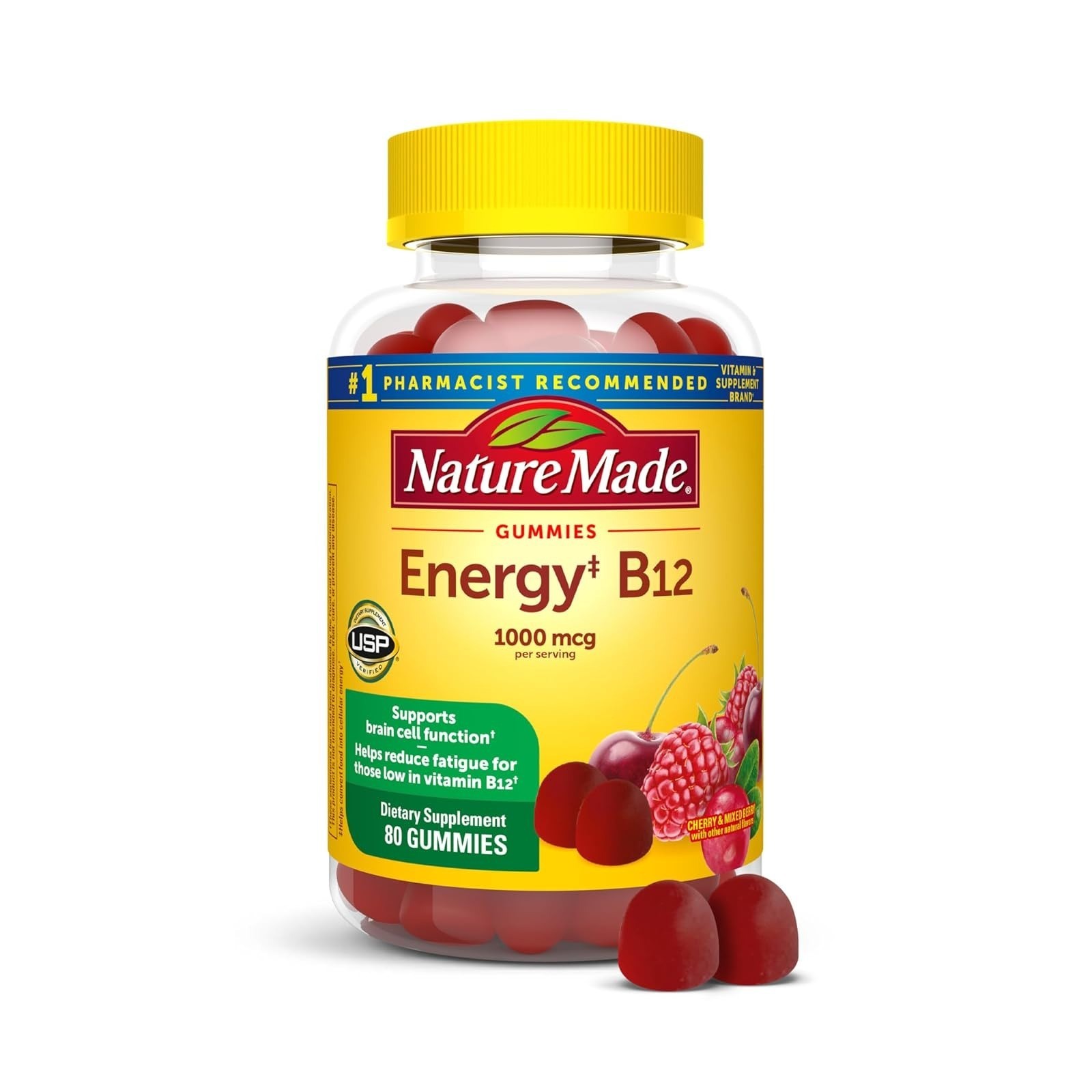 Nature Made Vitamin B12 Gummies 1000 mcg, 150 Count, Energy Support