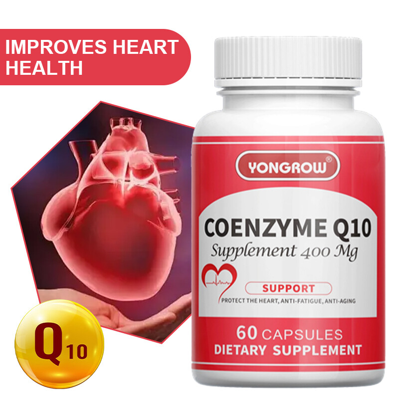 CoQ10 400mg, Coenzyme Q10 60 Capsules, Non-GMO/ Free shipping