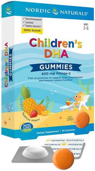 Nordic Naturals Children’s DHA 600mg Tropical Punch Gummies 30
