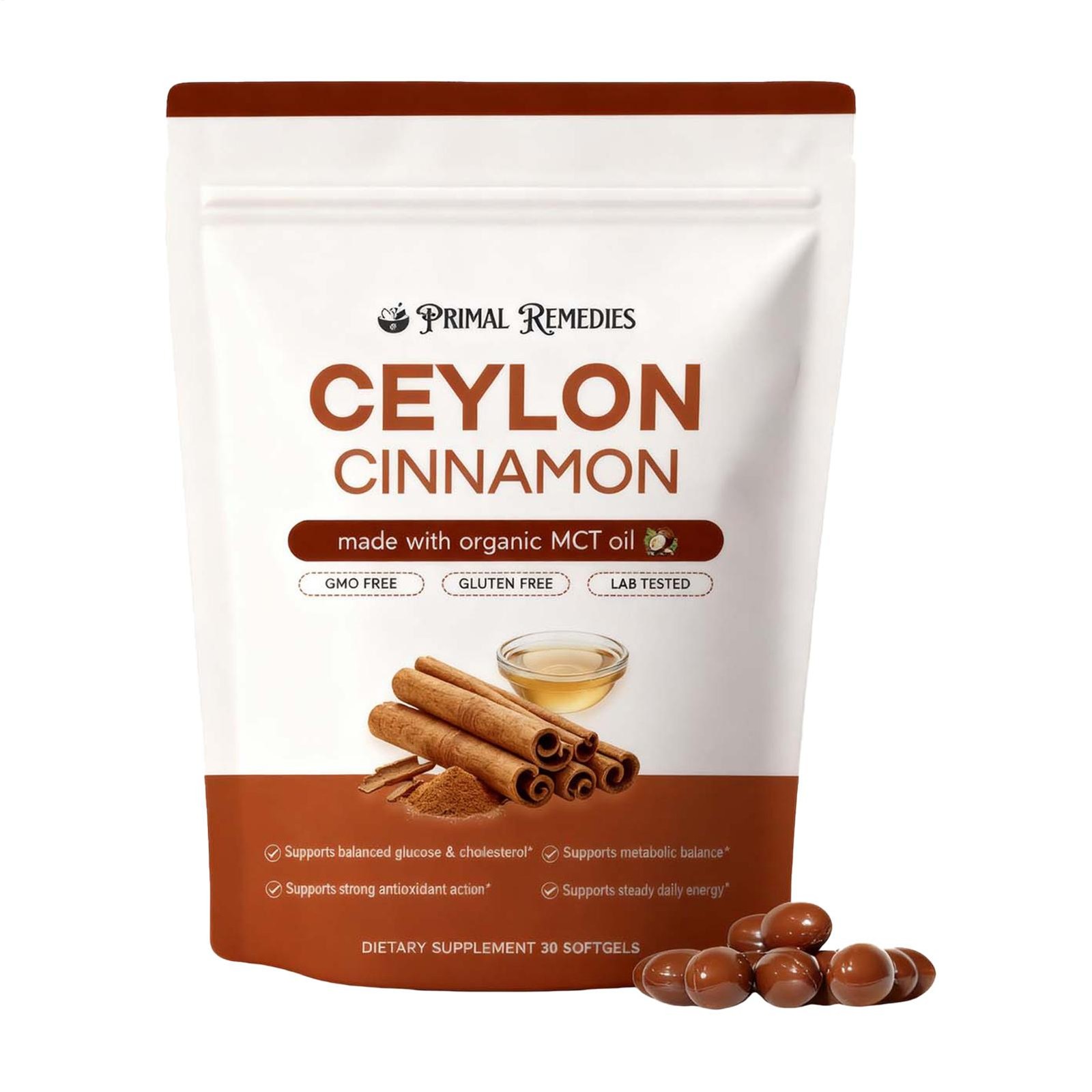 Ceylon Cinnamon Soft Gels 7200Mg Equivalent, (2 PACK) Ceylon Cinnamon Softgels