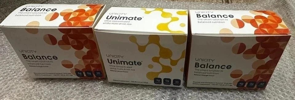 Pack Of 3-Unicity Balance 60ct + Unimate Lemon 30ct Combo, Free Shipping
